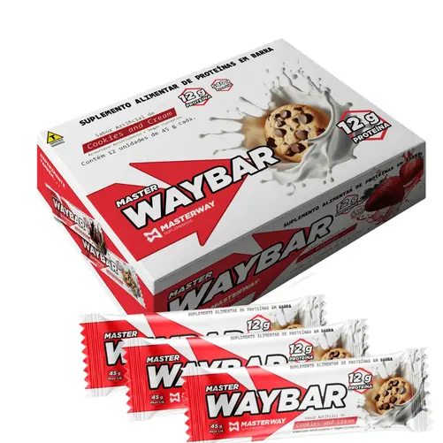 Barra de Proteína (barrinha de proteína) - Display c/ 12 Un. - Masterway Suplementos